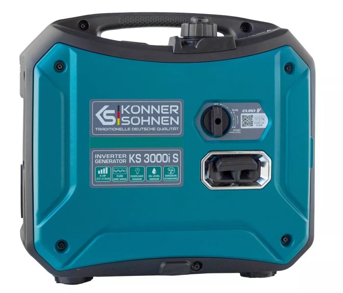 Генератор бензиновый инверторный Konner&Sohnen KS 3000i S 230В, 3-3.3кВт, ручной стартер, 23кг