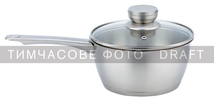 Ківш зі скляною кришкою ARDESTO Gemini Lucca, 1.6л, нержавіюча сталь