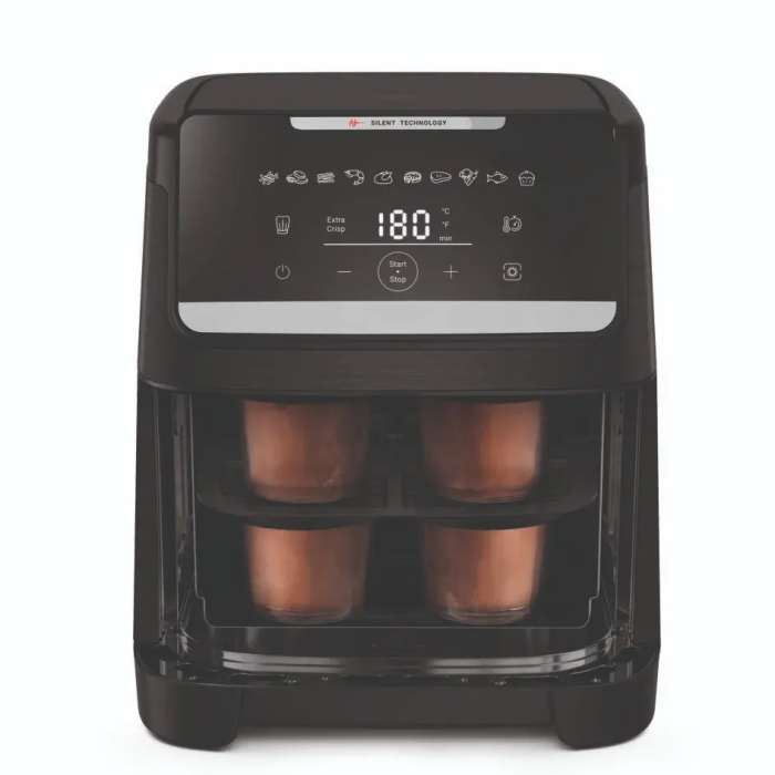 Мультипіч Tefal Easy Fry Silence XXL, 1800Вт, чаша-7л, сенсорне керув., 10 програм, пластик, чорний