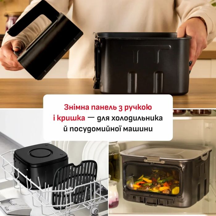 Мультипечь Tefal Easy Fry Silence XXL, 1800Вт, чаша-7л, сенсорное управл., пластик, темно-серый