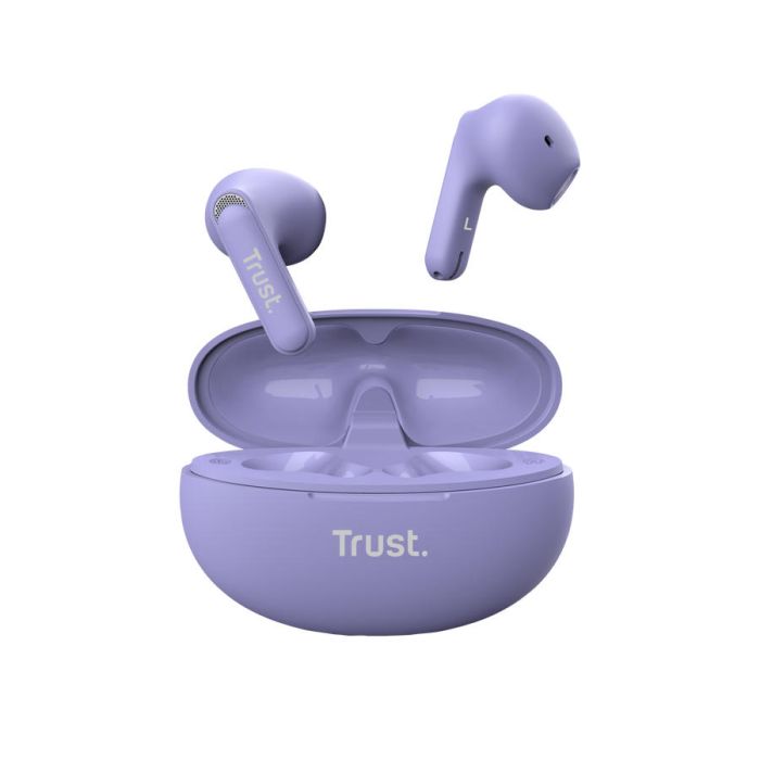 Наушники TWS Trust Yavi Earphones BT 5.3, ENC, SBC, Mic, Фиолетовый