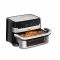 Мультипечь Tefal Dual Easy Fry Flex, 2700Вт, чаша-5.5+3.5л, сенсорное управл., 2 чаши, гриль, пластик, черный-нерж. сталь