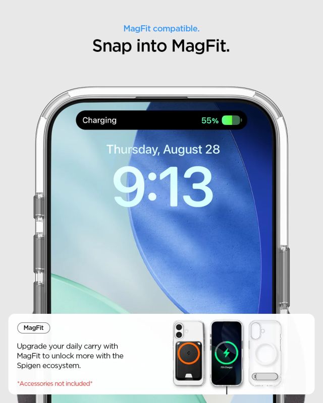 Чохол Spigen для iPhone 17, Ultra Hybrid S MagFit, Clear White