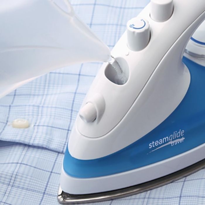 Праска Russell Hobbs дорожній, 760Вт, 80мл, нерж. сталь, блакитна