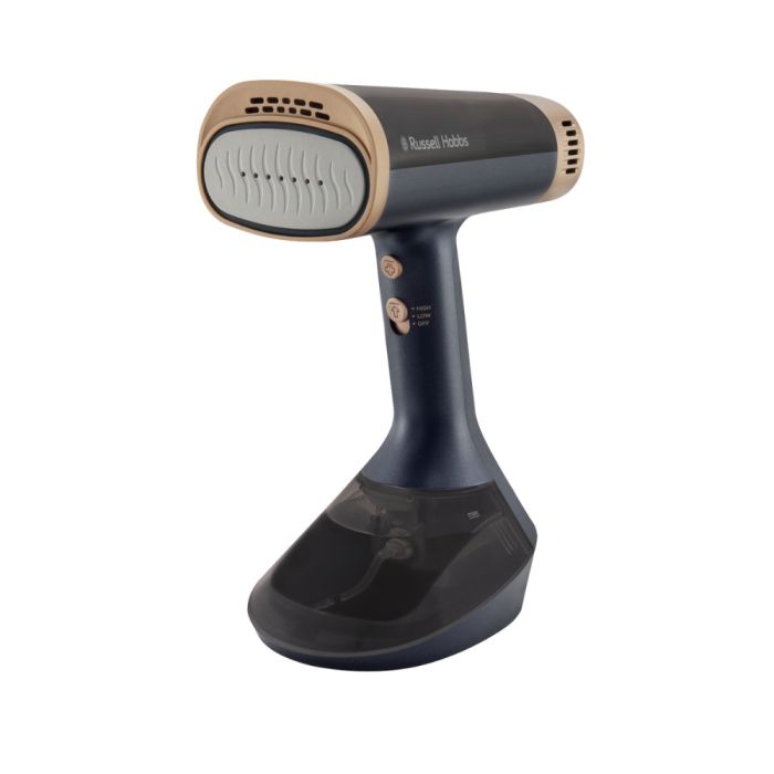 Отпариватель Russell Hobbs Genie VacuSteam, 1800Вт, 200мл, паровой удар -20гр, верт. отпаривание, керам. подошва, синий