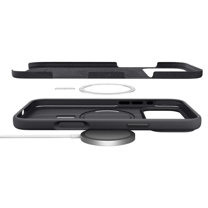 Чехол Spigen для iPhone 17 Pro, Silicone Fit MagFit, Black