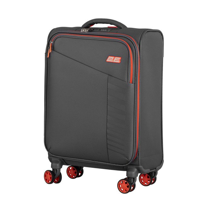 Набор чемоданов 2E, Trek, (M+S), TSA, 4 колеса, + 2 рюкзака Cabin (2E-BPET-CABIN-GR), полиестр, серый