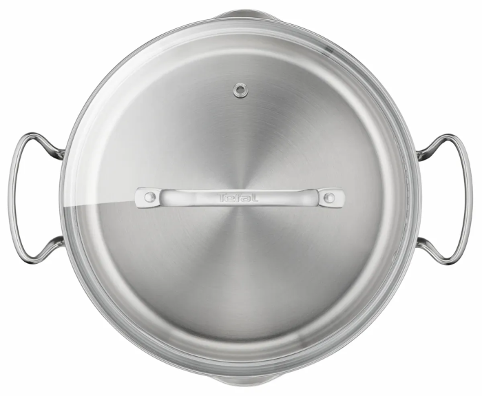 Кастрюля Tefal DUETTO+, 2.9л, с крышкой, нержавеющая сталь, стекло