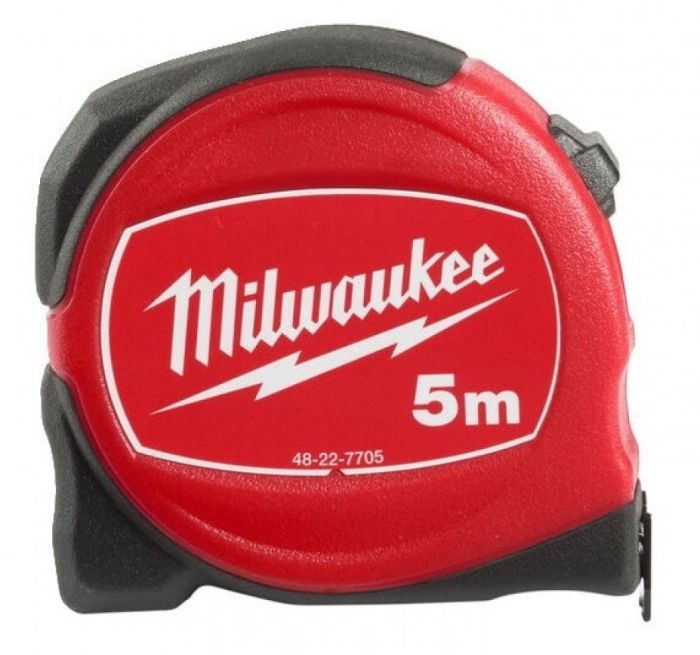 Рулетка Milwaukee SLIMLINE, 5мх19мм с фиксатором сматывания, АБС-пластик