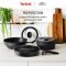 Набор посуды Tefal Ingenio Inspiration, 6 предметов, алюминий, стекло, бакелит, черный