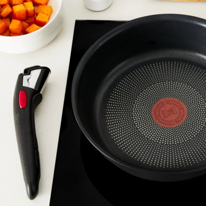 Набор посуды Tefal Ingenio Inspiration, 6 предметов, алюминий, стекло, бакелит, черный