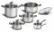 Набор посуды Tefal Daily Cook, 10 предметов, нержавеющая сталь, бакелит, стекло