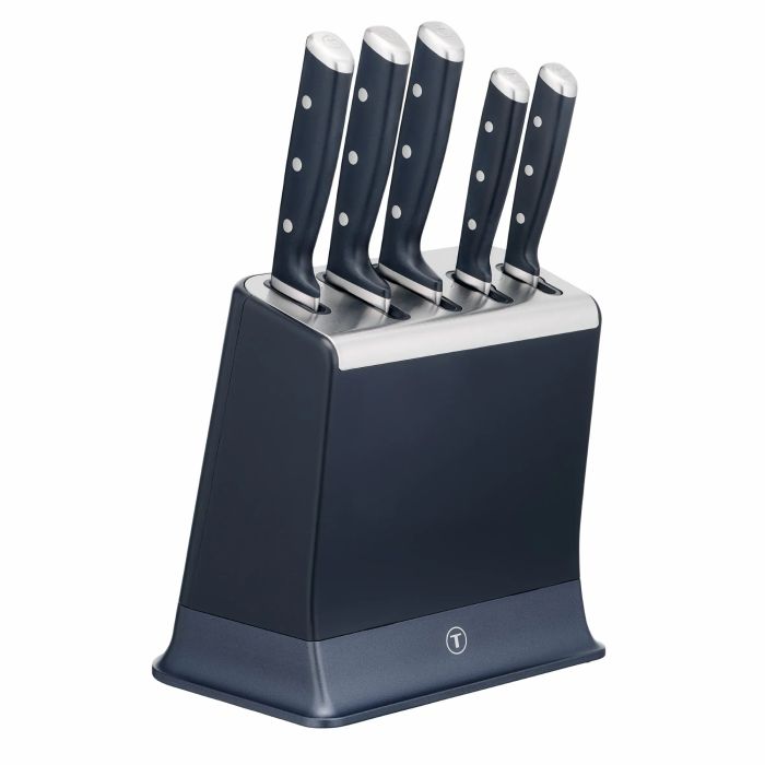 Набір ножів Tefal Ever Sharp Pro, 6 предметів, нержавіюча сталь, бакеліт, чорний