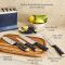 Набір ножів Tefal Ever Sharp Pro, 6 предметів, нержавіюча сталь, бакеліт, чорний