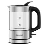 Электрочайник Sencor 0.5л, Strix, пластик, в комплекте 2 стакана + 2ложки, скло, нерж.сталь