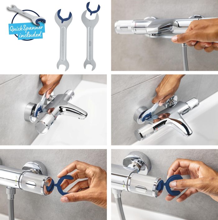 Душова система Grohe QuickFix Vitalio Comfort 250 зі із одноважільним змішувачем для душу, верхній душ, лійка, кріпл. - на стійці, хром