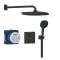 Душова система Grohe QuickFix Precision прихованого монтажу з Vitalio Comfort 250, матовий чорний