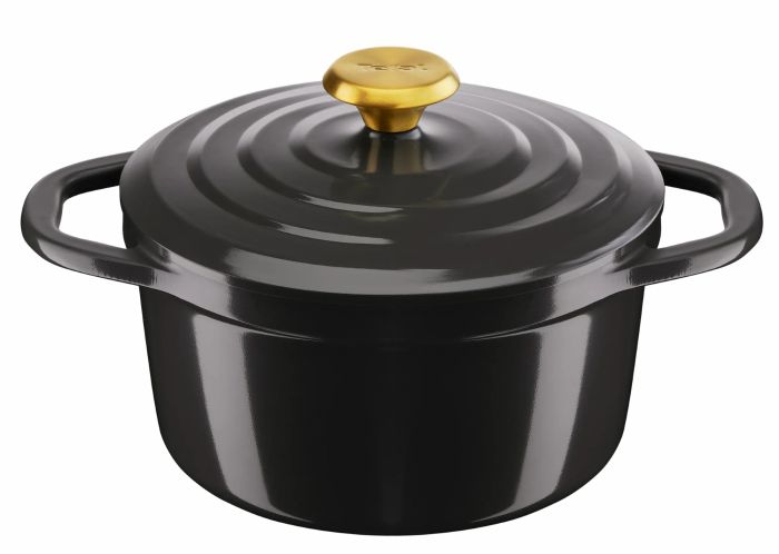 Кастрюля Tefal Air с крышкой, 3,1 л, алюминий, черный