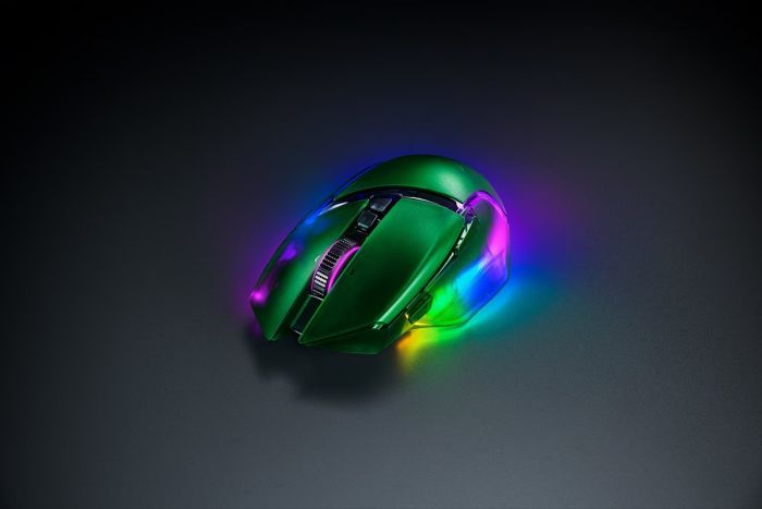 Мышь Razer Basilisk V3 Pro 35K, RGB, USB-A/WL/BT, Phantom Green Ed.