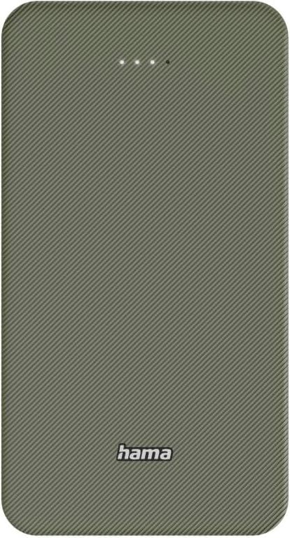 Портативное зарядное устройство Power Bank Hama 20000 mAh USB-C, USB-A, green