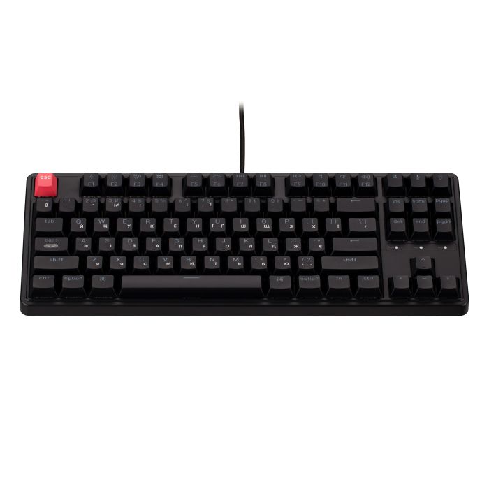Клавиатура механическая Keychron C3 Pro V2 87Key, K pro Red, USB-A, QMK, Hot-swap, 8K, EN/UKR, RGB, черный