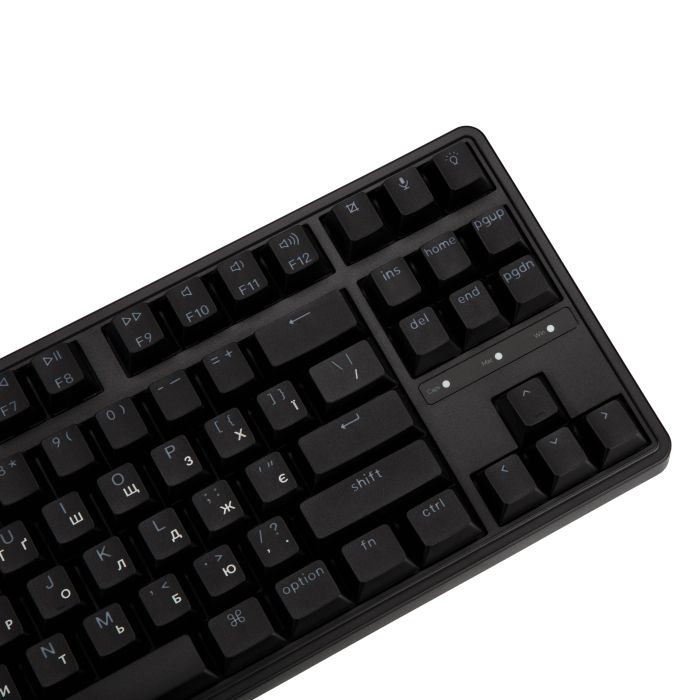 Клавіатура механічна Keychron C3 Pro V2 87Key, K pro Brown, USB-A, QMK, Hot-swap,8K, EN/UKR, RGB, чорний