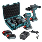 Набір із двох акумуляторних інструментів Konner&Sohnen KS IDISD 20V SET 2 20В дриль ударний, гвинтоверт, швидкий ЗП 2А акб 2х2А·год кейс 5кг