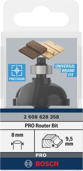 Фреза профільна F Bosch Professional Std S8 R9.5 D35 L16.2