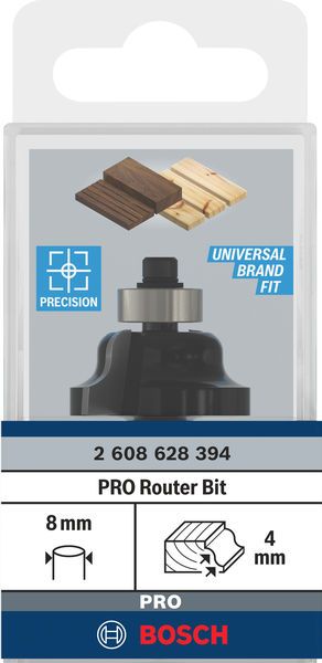 Фреза профільна B Bosch Professional Std S8 R4 B8 L12.4
