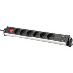 Блок розеток DIGITUS Office, 6xSchuko 16A, 3xUSB 2A, вимикач, 1.5м, вилка Schuko