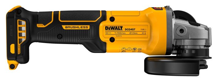 Шлифмашина угловая аккумуляторная DeWALT 18В XR Li-lon 125мм 0-9000об/мин 1.61кг без АКБ и ЗП