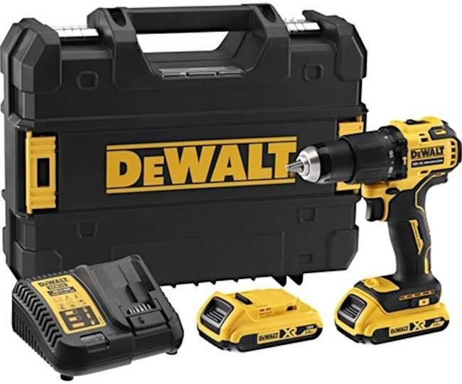 Дрель-шуруповерт ударная DeWalt бесщеточная XR Li-Ion 18В акб 2А·час 65Нм 450-1650об·мин патрон 13мм ЗП кейс 1.2кг