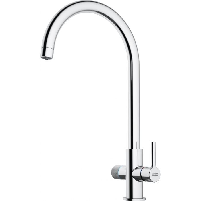 Смеситель для кухни Franke Lina J Clear Water 2.0, дл.излива - 216 мм, поворотный, 1+1 фильтр, хром