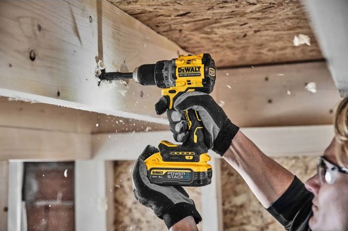 Шурупокрут-дриль акумуляторний DeWALT XR Li-Ion PowerStack 18В 2х5А·год 90Нм 0-650·0-2000об/хв кейс ЗП 1.28кг