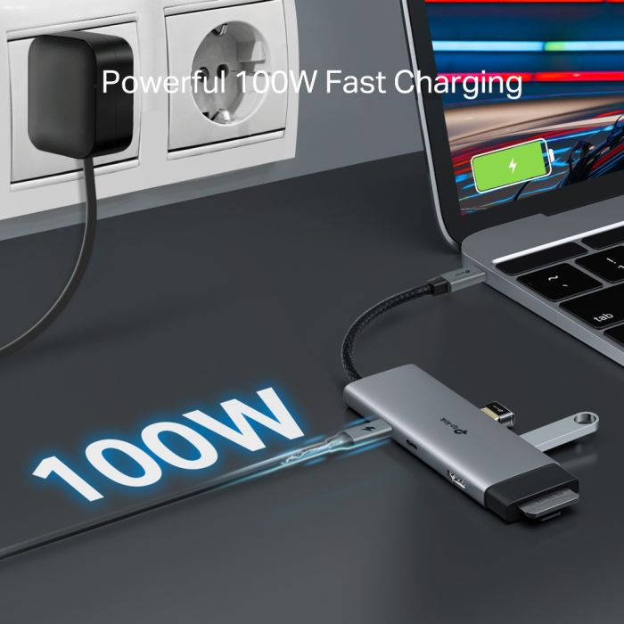USB-Хаб TP-LINK  USB-C > 2xUSB3.0/1xUSB-C/xHDMI/1xSD/1xmicroSD/1xPD 100Wh TP-Link UH7020C