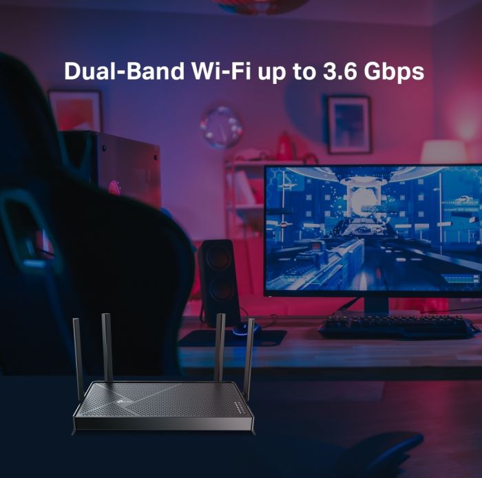 Маршрутизатор TP-LINK Archer BE230 BE3600, 3xGE LAN, 2.5xGE LAN, 2.5xGE WAN, 1xUSB3.0 MESH