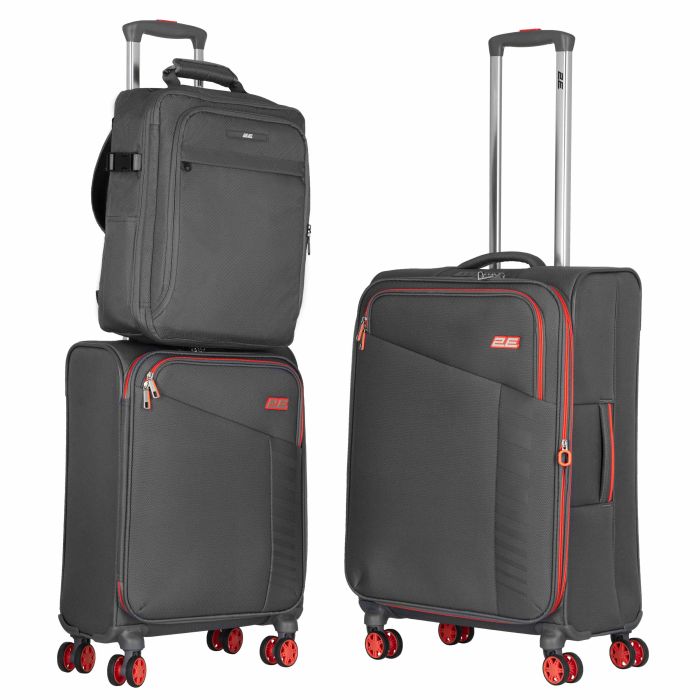 Рюкзак дорожный 2Е Trek, Cabin size, полиестр, EXP, 17/23л, с отсеком для ноутбука 16",  серый