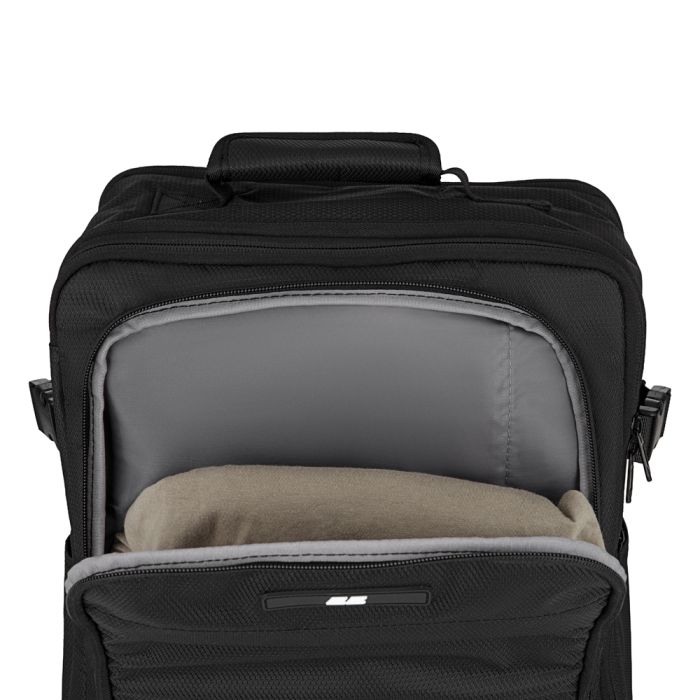 Рюкзак дорожный 2Е Trek, Cabin size, полиестр, EXP, 17/23л, с отсеком для ноутбука 16", чёрный