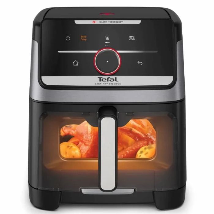 Мультипечь Tefal Easy Fry Silence XXL Smart Vision, 1800Вт, чаша-7л, сенсорное управл., пластик, черный