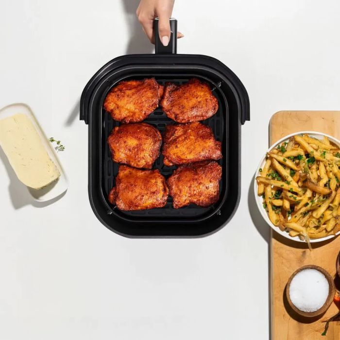 Мультипіч Tefal Easy Fry Infrared, 1850Вт, чаша-7л, сенсорне керув., 8 програм, з віконцем, пластик, чорний
