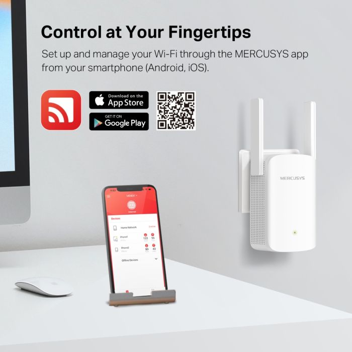 Розширювач покриття WiFi MERCUSYS  AX1500, 1хGE LAN Mercusys ME60X
