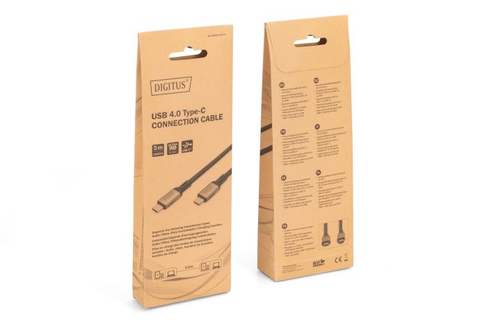 Кабель DIGITUS USB 4.0 (Type-C/Type-C) 3м, черный