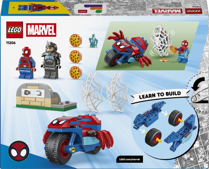 Конструктор LEGO Spidey Паук на мотоцикле против Носорога