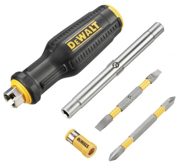 Отвертки DeWALT FULL FIT 6 Way, с битами 2 шт, рукоятка двухкомпонентная, 75мм шт, SL, PH