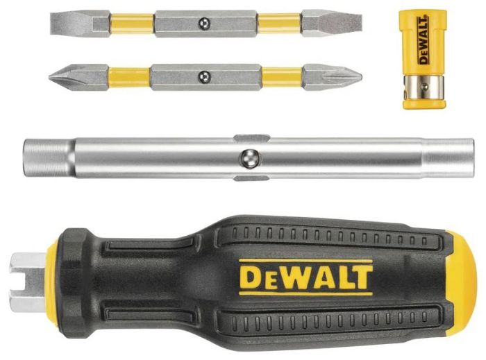 Отвертки DeWALT FULL FIT 6 Way, с битами 2 шт, рукоятка двухкомпонентная, 75мм шт, SL, PH