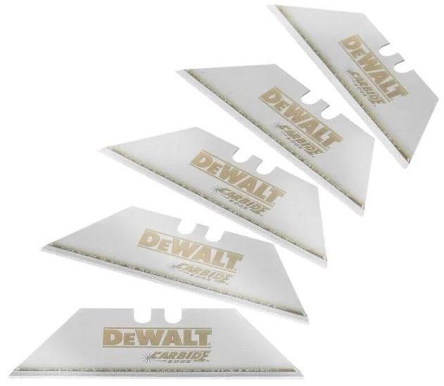 Леза трапецеподібні DeWALT Carbide запасні 62мм 5шт