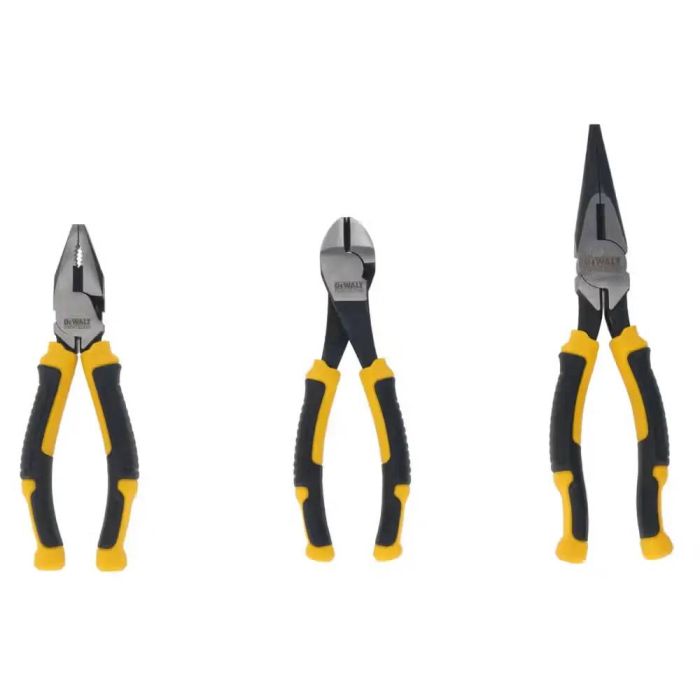 Набор инструментов шарнирно-губцевых DeWALT LASER HARDENED плоскогубцы, длинногубцы, кусачки 3шт