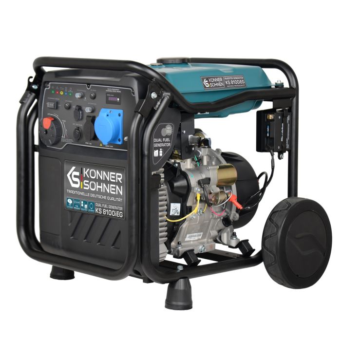Генератор газобензиновий інверторний Konner&Sohnen KS 8100iEG 1/3, LPG 230/4000В, 8-8.5кВт, електростартер, 68кг