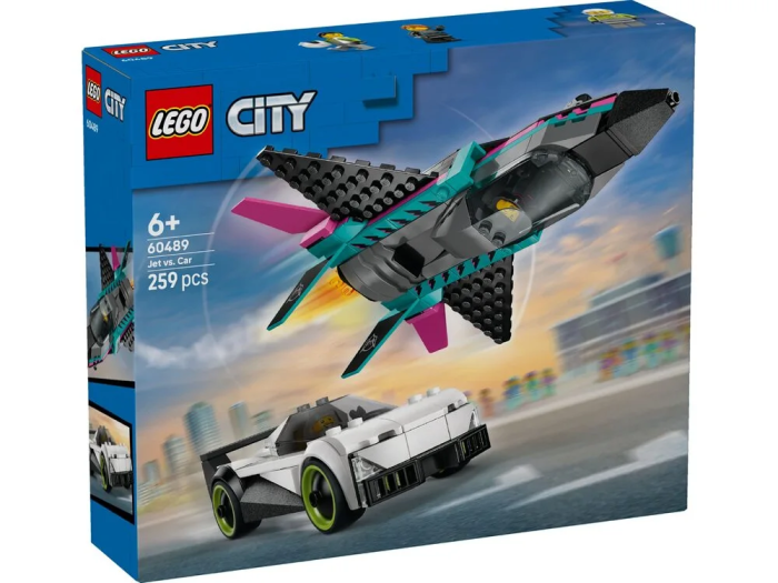 Конструктор LEGO City Реактивный самолет против автомобиля