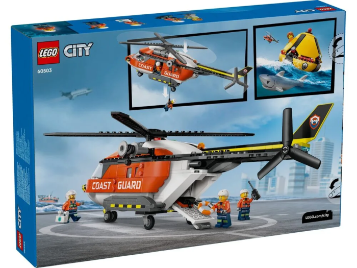 Конструктор LEGO City Спасательный катер и вертолет береговой охраны